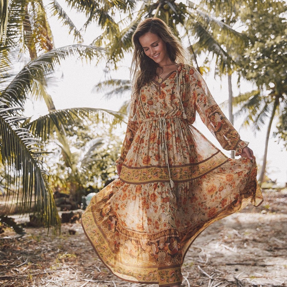 Spell Designs Seashell Gown in Sand